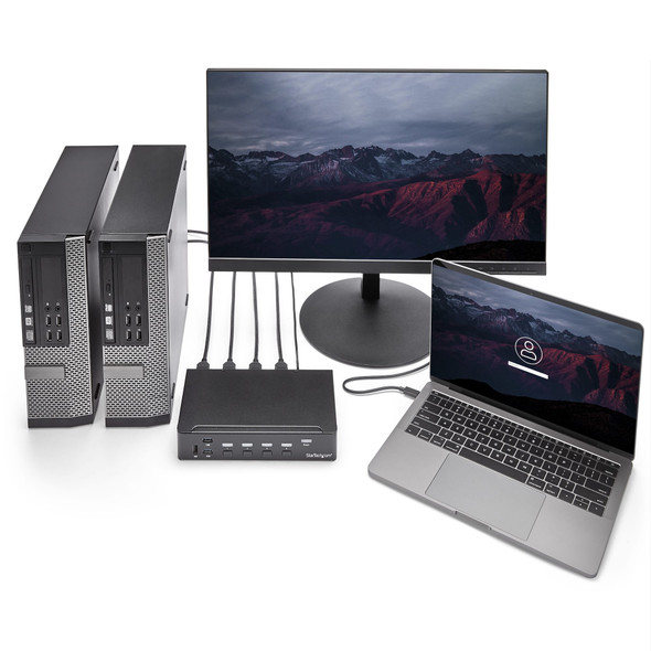 StarTech SV431HDU3A2 4-Port HDMI KVM Switch USB 3.0 1080p Retail