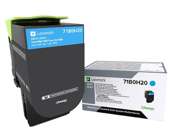 Lexmark 71B0H20 toner cartridge 1 pc(s) Original Cyan 71B0H20