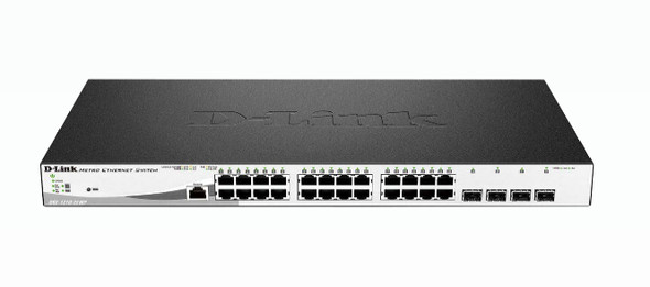 D-Link DGS-1210-28MP network switch Managed L2 Gigabit Ethernet (10/100/1000) Power over Ethernet (PoE) 1U Black, Grey DGS-1210-28MP