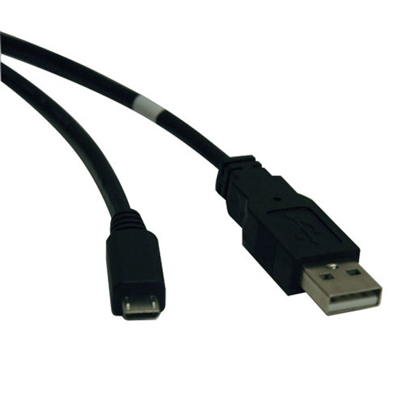 Tripp Lite USB 2.0 Hi-Speed A to Micro-B Cable (M/M), 0.91 m (3-ft.) U050-003