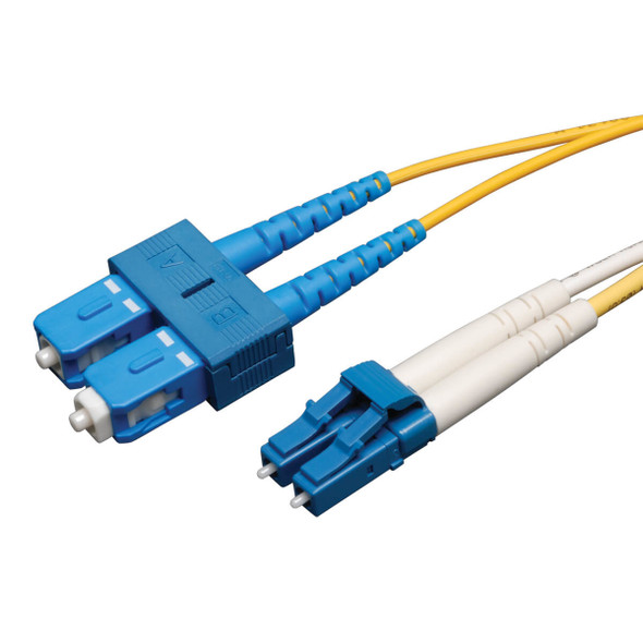 Tripp Lite Duplex Singlemode 8.3/125 Fiber Patch Cable (LC/SC), 3M N366-03M