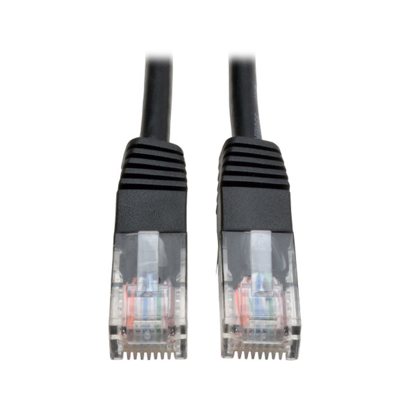 Tripp Lite Cat5e / Cat5 350MHz Molded UTP Patch Cable (RJ45 M/M), Black, 0.61 m N002-002-BK