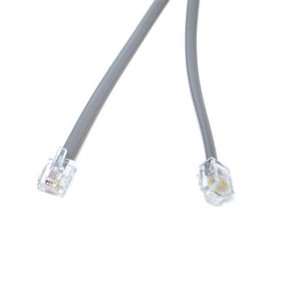 C2G 7ft RJ11 6p4c Modular Cable Straight networking cable Grey 2.13 m 757120029717 02971