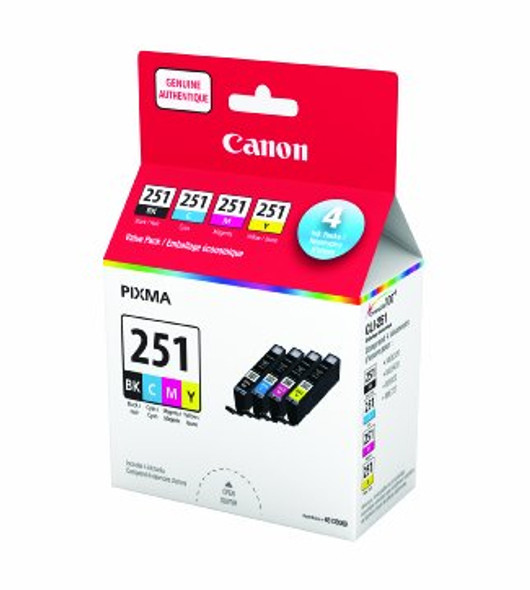 Canon CLI-251 ink cartridge Original Black, Cyan, Magenta, Yellow 660685108288 6513B009