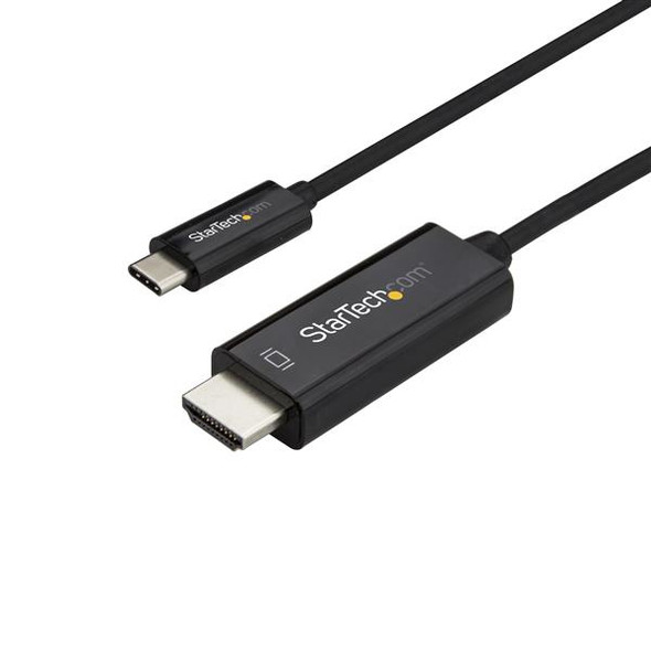 StarTech CB CDP2HD2MBNL 6ft USB-C to HDMI Cable 4K at 60Hz Black Retail