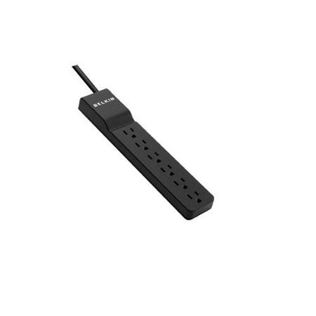 Belkin BE106000-04-BLK surge protector Black 6 AC outlet(s) 1.2 m 722868664599 BE106000-04-BLK
