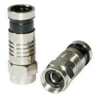 C2G RG6 Compression F-Type Connector / O-Ring - 10pk wire connector Silver 757120410744 41074