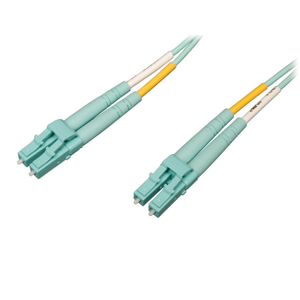 Tripp Lite 10Gb / 100Gb Duplex Multimode 50/125 OM4 LSZH Fiber Patch Cable (LC/LC) - Aqua, 1M 037332165213 N820-01M-OM4