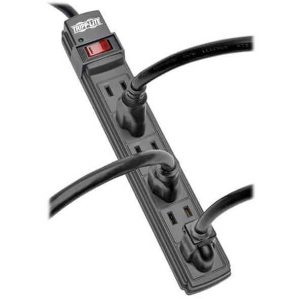 Tripp-Lite AC PS66B 6-Outlet Power Strip 6ft. Cord Black Housing Retail