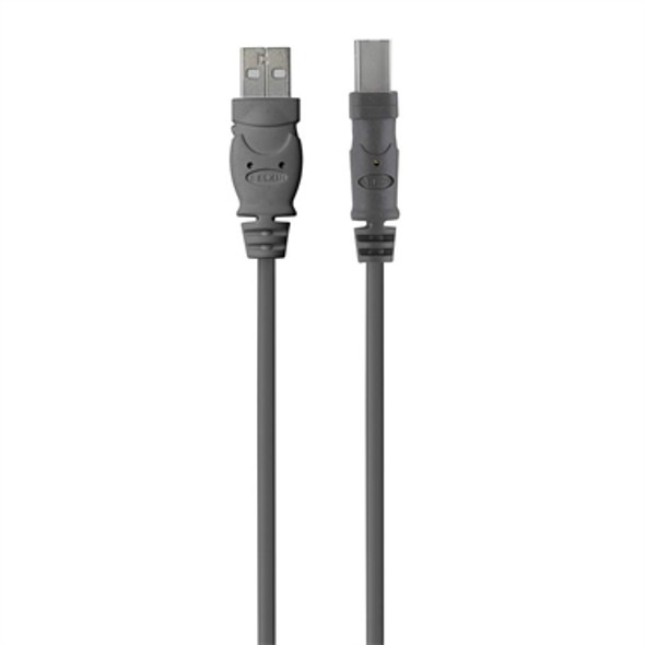 Belkin USB 2.0 A - USB 2.0 B, 4.8m USB cable USB A USB B Grey 745883713363 F3U154BT4.8M