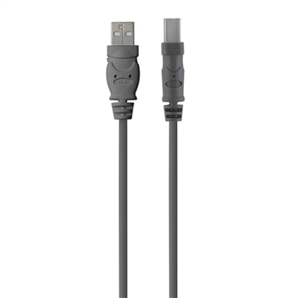 Belkin USB 2.0 A - USB 2.0 B, 3m USB cable USB A USB B Grey 745883713370 F3U154BT3M