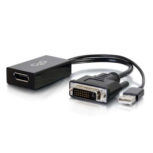C2G 41379 video cable adapter DVI-D + USB DisplayPort Black 757120413790 41379