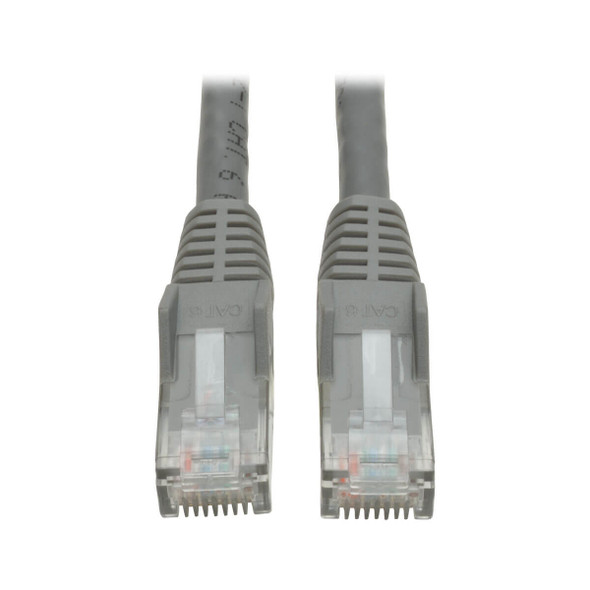 Tripp Lite Cat6 Gigabit Snagless Molded UTP Ethernet Patch Cable, 24 AWG, 550 MHz/1 Gbps (RJ45 M/M), Grey, 3.05 m 037332099952 N201-010-GY