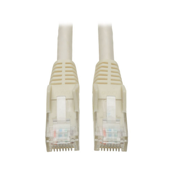 Tripp Lite Cat6 Gigabit Snagless Molded UTP Ethernet Patch Cable, 24 AWG, 550 MHz/1 Gbps (RJ45 M/M), White, 7.62 m 037332148100 N201-025-WH
