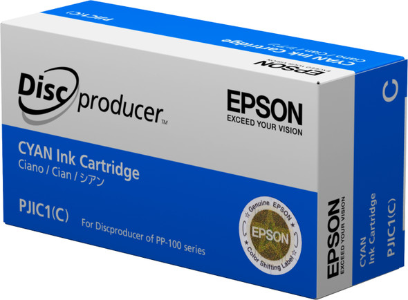 Epson Discproducer Ink Cartridge, Cyan (Moq=10) 4548056917263 C13S020447