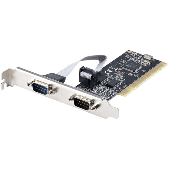 StarTech.com 2-Port PCI RS232 Serial Adapter Card - PCI Serial Port Expansion Controller Card - PCI to Dual Serial DB9 Card - Standard (Installed) & Low Profile Brackets - Windows/Linux 065030891318 PCI2S5502