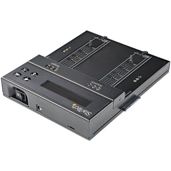 StarTech.com Standalone M.2 SATA & M.2 NVMe Duplicator and Eraser - HDD/SSD Cloner/Wiper for M.2 PCIe AHCI/NVMe, M.2 SATA, 2.5/3.5" SATA Drives - External Hard Drive Eraser/Duplicator, TAA 065030891608 SM2DUPE11