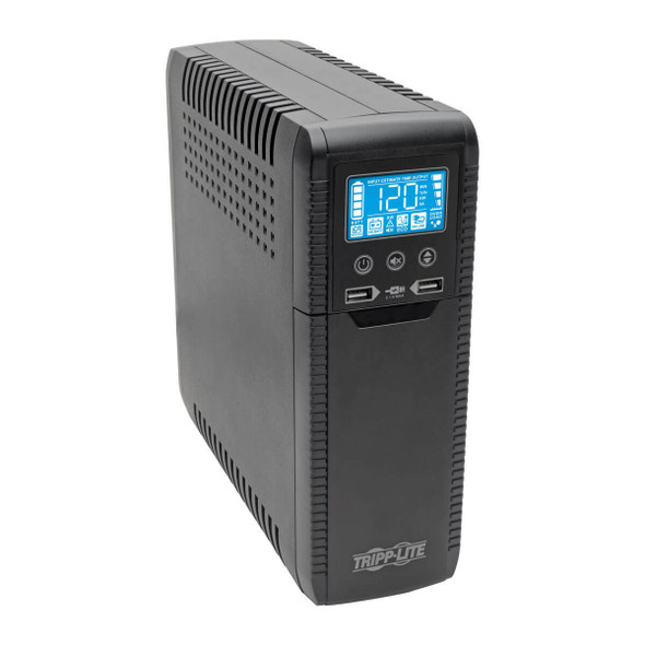 Tripp Lite Line-Interactive UPS with USB and 8 Outlets - 120V, 1000VA, 600W, 50/60 Hz, AVR, ECO Series 037332205148 ECO1000LCD