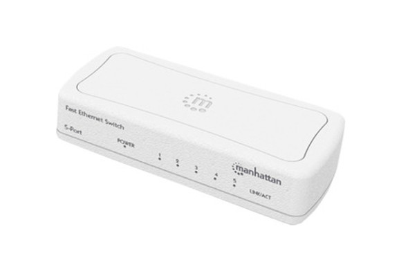 Manhattan 5-Port Fast Ethernet Switch, Plastic, Three Year Warranty, Box 766623560672 560672