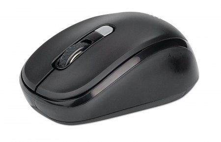 Manhattan Performance Ii Wireless Mouse, Black, Adjustable Dpi (800, 1200 Or 1600Dpi), 2.4Ghz (Up To 10M), Usb, Optical, Four Button With Scroll Wheel, Usb Micro Receiver, Aa Battery (Included), Low Friction Base, Three Year Warranty, Retail Box 7666