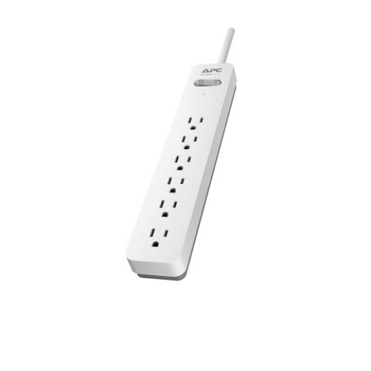 APC PE66WG surge protector Grey, White 6 AC outlet(s) 120 V 1.8 m 731304343684 PE66WG