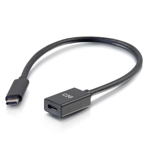 C2G 28657 USB cable 0.3 m USB 3.2 Gen 2 (3.1 Gen 2) USB C Black 757120286578 28657