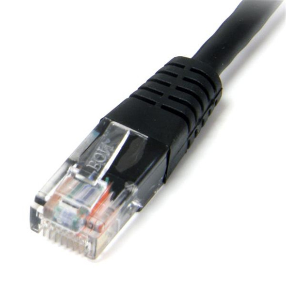 StarTech.com 10 ft Cat5e Black Molded RJ45 UTP Cat 5e Patch Cable - 10ft Patch Cord 065030793230 M45PATCH10BK