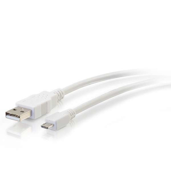 C2G 27443 USB cable 1.8 m USB 2.0 USB A Micro-USB B White 757120274438 27443