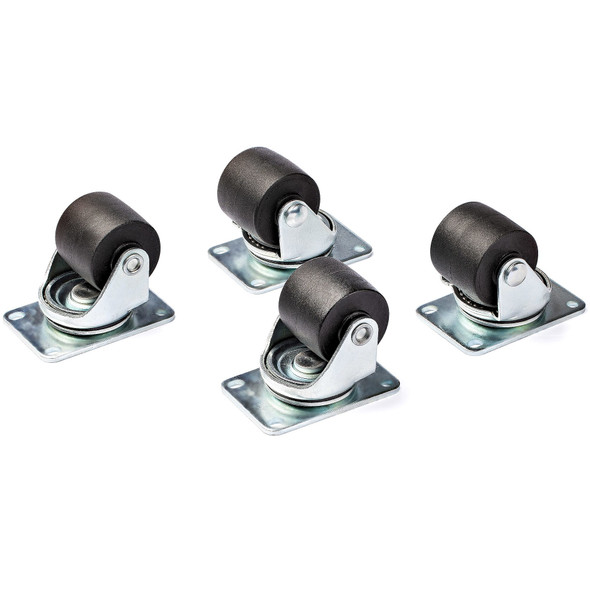 Startech.Com Heavy Duty Casters For Server Racks/Cabinets - Set Of 4 Universal M6 2-Inch Caster Kit - Replacement Swivel Caster Wheels (45X75Mm Pattern) For 4 Post Racks - Steel/Plastic 065030883030 Rkcaster2