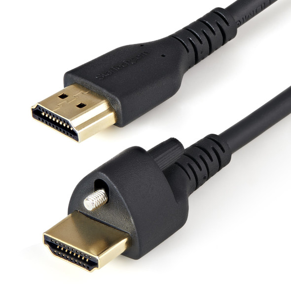 StarTech.com 6ft (2m) HDMI Cable with Locking Screw - 4K 60Hz HDR - High Speed HDMI 2.0 Monitor Cable with Locking Screw Connector for Secure Connection - HDMI Cable with Ethernet - M/M 065030889865 HDMM2MLS