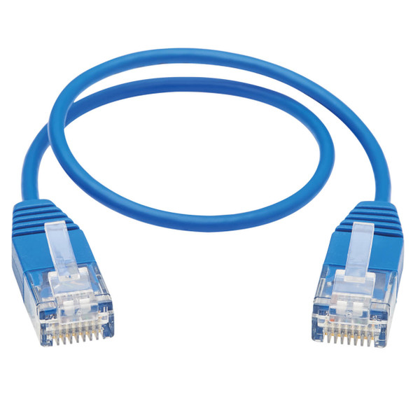 Tripp Lite Cat6 Gigabit Molded Ultra-Slim UTP Ethernet Cable (RJ45 M/M), Blue, 0.31 m 037332256904 N200-UR01-BL