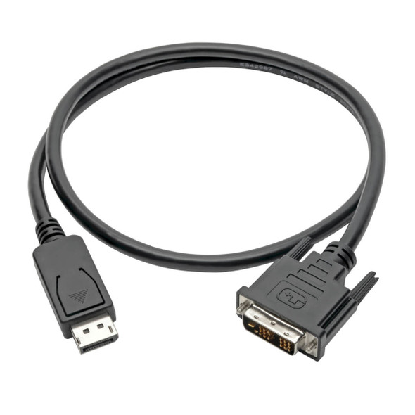 Tripp Lite DisplayPort to DVI Adapter Cable (DP with Latches to DVI-D Single Link M/M), 0.91 m 037332213563 P581-003