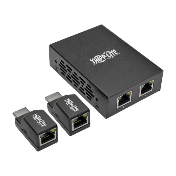 Tripp Lite 2-Port HDMI over Cat5/Cat6 Extender Kit, Power over Cable, Box-Style Transmitter, 2 Mini Receivers, 1080p @ 60 Hz, TAA 037332201133 B126-2P2M-POC