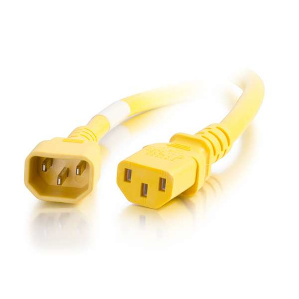 C2G 17562 power cable Yellow 2.4 m C14 coupler C13 coupler 757120175629 17562