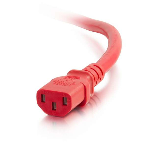 C2G 17559 power cable Red 2.4 m C14 coupler C13 coupler 757120175599 17559