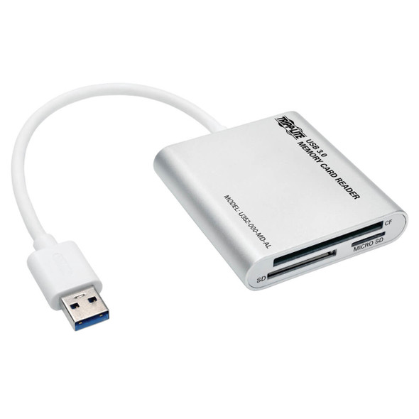 Tripp Lite USB 3.0 SuperSpeed Multi-Drive Memory Card Reader / Writer, Aluminum Case 037332190505 U352-000-MD-AL
