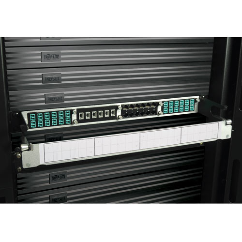 Tripp Lite High Density Copper / Fiber Enclosure Panel, 4-Cassette Capacity 1U Rackmount 037332187239 N484-01U