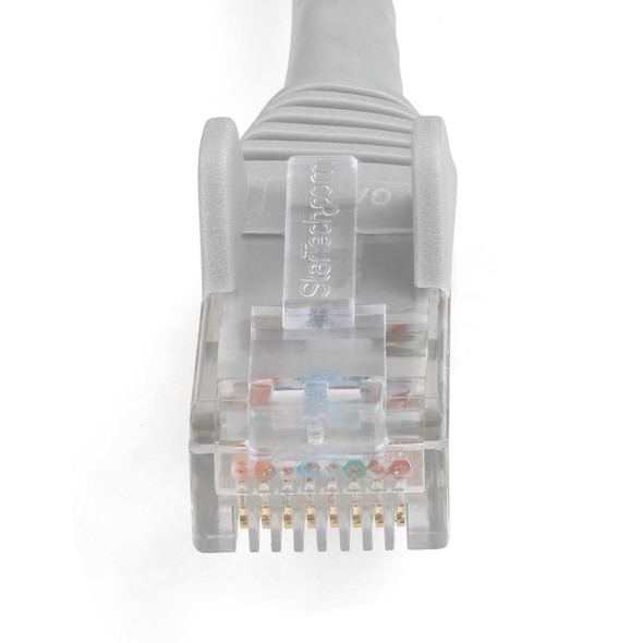 Startech.Com 35Ft (10.7M) Cat6 Ethernet Cable - Lszh (Low Smoke Zero Halogen) - 10 Gigabit 650Mhz 100W Poe Rj45 Utp Network Patch Cord Snagless With Strain Relief - Gray Cat 6, Etl Verified, 24Awg 065030892766 N6Lpatch35Gr