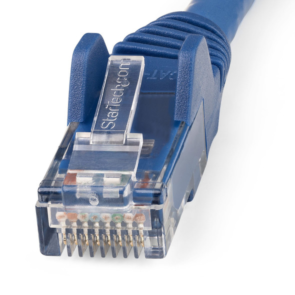 Startech.Com 35Ft (10.7M) Cat6 Ethernet Cable - Lszh (Low Smoke Zero Halogen) - 10 Gigabit 650Mhz 100W Poe Rj45 Utp Network Patch Cord Snagless With Strain Relief - Blue Cat 6, Etl Verified, 24Awg 065030892742 N6Lpatch35Bl