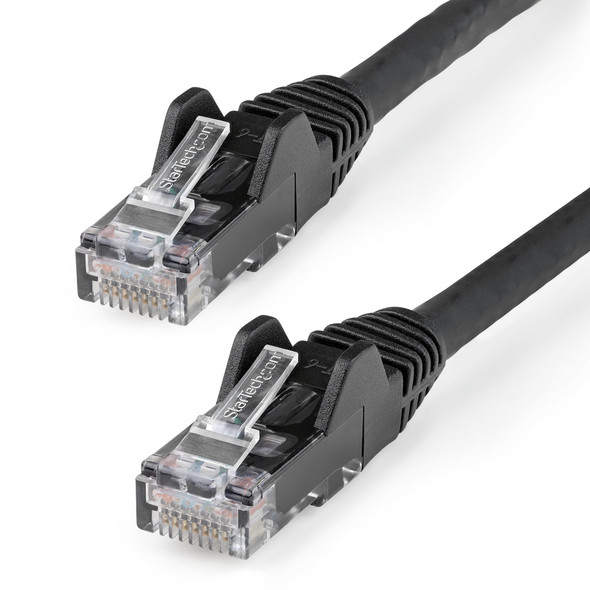 Startech.Com 35Ft (10.7M) Cat6 Ethernet Cable - Lszh (Low Smoke Zero Halogen) - 10 Gigabit 650Mhz 100W Poe Rj45 Utp Network Patch Cord Snagless With Strain Relief - Black Cat 6, Etl Verified, 24Awg 065030892759 N6Lpatch35Bk