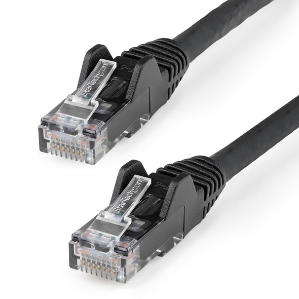 StarTech.com 20ft (6m) CAT6 Ethernet Cable - LSZH (Low Smoke Zero Halogen) - 10 Gigabit 650MHz 100W PoE RJ45 UTP Network Patch Cord Snagless with Strain Relief - Black CAT 6, ETL Verified, 24AWG 065030892933 N6LPATCH20BK