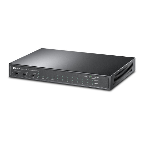 TP-LINK 8-Port 10/100Mbps + 3-Port Gigabit Desktop Switch with 8-Port PoE+ 840030702358 TL-SL1311MP