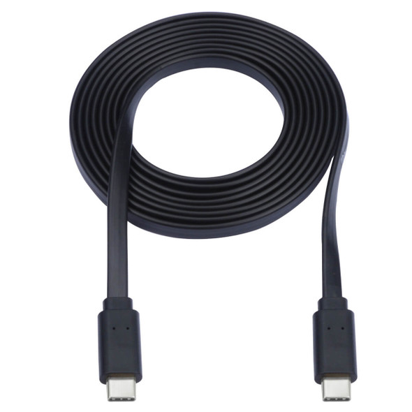 Tripp Lite USB-C Flat Cable (M/M) - USB 2.0, Thunderbolt 3 Compatible, Black, 0.9 m 037332254009 U040-003-C-FL