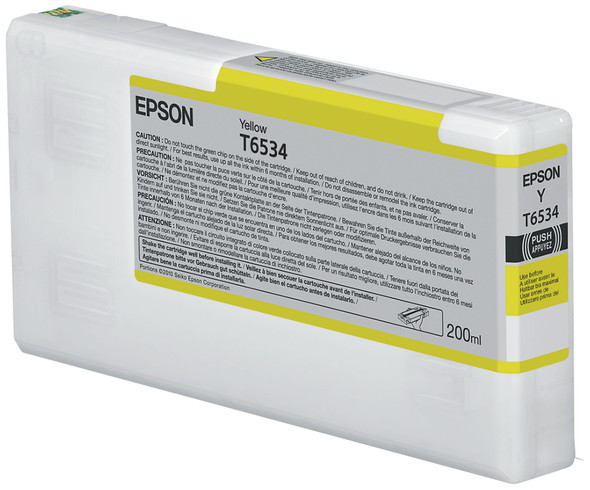 Epson T6534 Yellow Ink Cartridge (200ml) 010343877641 T653400