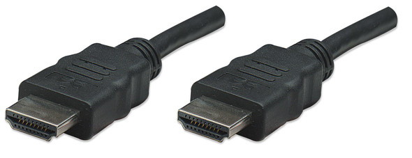 Manhattan HDMI Cable, 1080p@60Hz (High Speed), 7.5m, Male to Male, Black, Fully Shielded, Gold Plated Contacts, Lifetime Warranty, Polybag 766623308441 308441