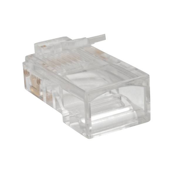 Tripp Lite RJ45 Modular Connector for Round Stranded UTP Conductor 4-Pair Cat5e, 100-Pack 037332206060 N030-100-STR