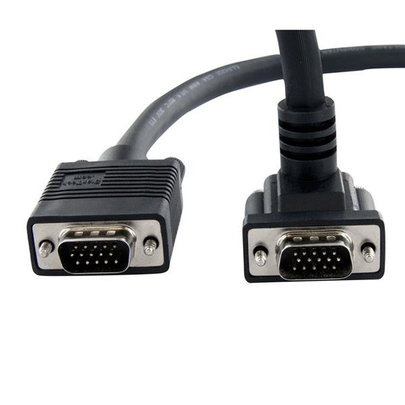 StarTech.com 6 ft Coax High Resolution 90&deg; Down Angled VGA Monitor Cable - HD15 M/M 065030836395 MXT101MMHD6