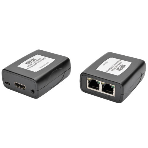 Tripp Lite HDMI over Dual Cat5/6 Extender Kit, In-Line Transmitter/Receiver for Video/Audio, IR, Up to 100 ft. (30 m) 037332190468 B125-101-60-IRU