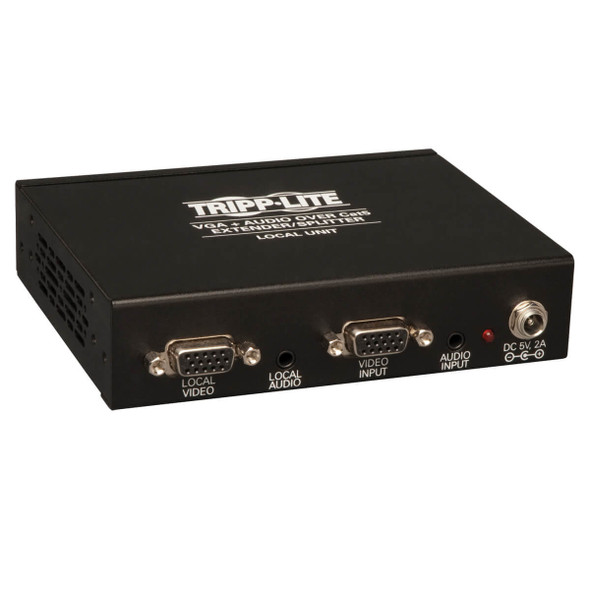 Tripp Lite 4-Port VGA with Audio over Cat5 / Cat6 Extender Splitter, Box-Style Transmitter with EDID, 1920 x 1440 at 60Hz, Up to 305 m (1,000-ft.) 037332178435 B132-004A-2