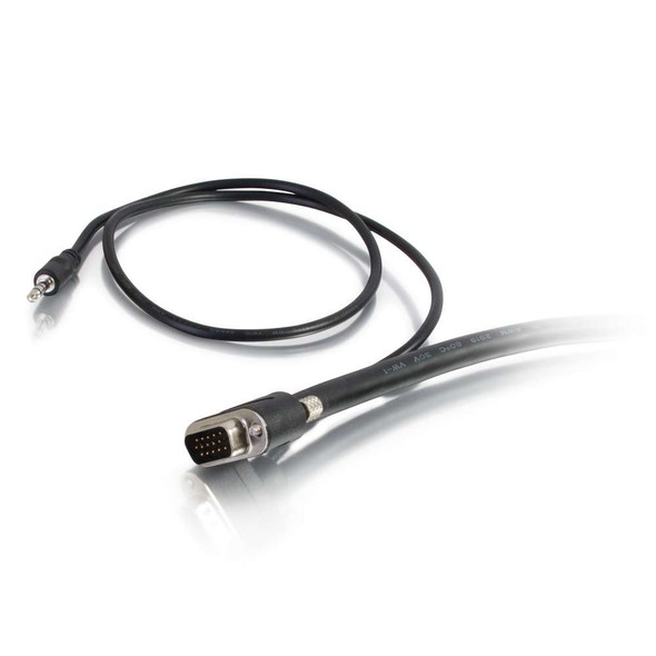 C2G 6ft VGA + 3.5mm M/M 1.83 m VGA (D-Sub) + 3.5mm Black 757120502258 50225